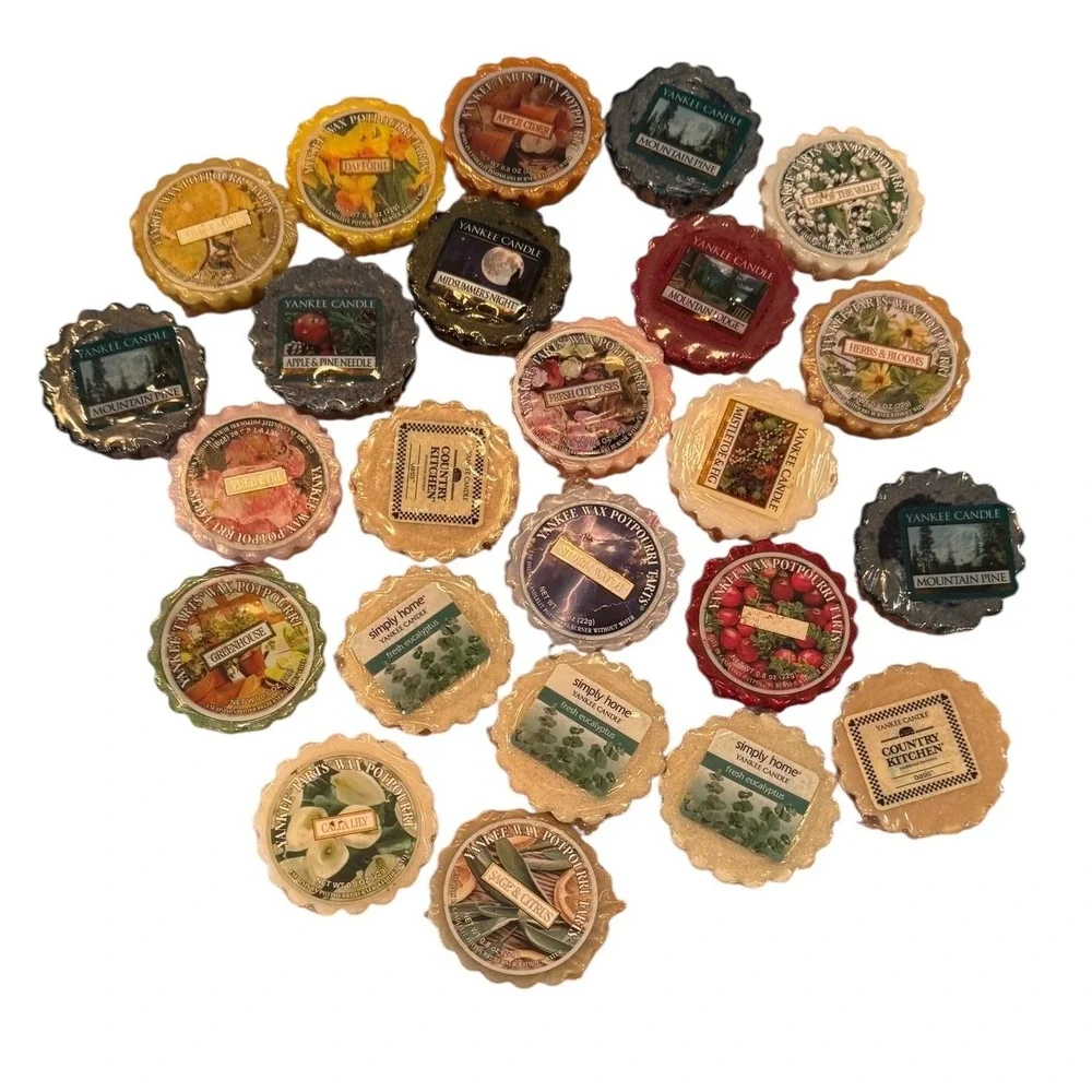 Yankee Candle Wax Potpourri Tarts Bulk Lot 24 Count Assorted Scents 0.8oz Each
